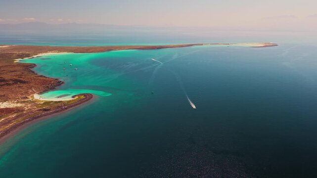 aerial view of beach in baja california