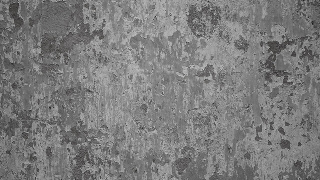 gray background, photo of a gray wall and peeling old paint