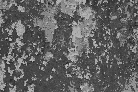 green background, the photo shows an old wall with peeling paint