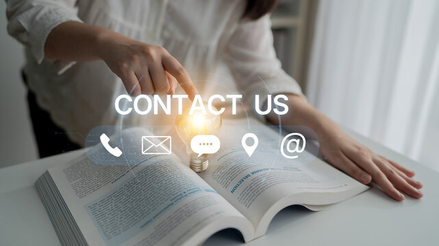 A set of communication methods for customer service. Includes contact information for phone, email, chat, and physical address for user support and inquiries. Fermion