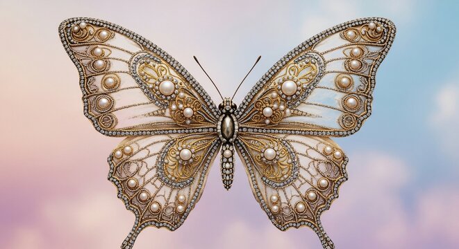 Ornate butterfly decoration illustration