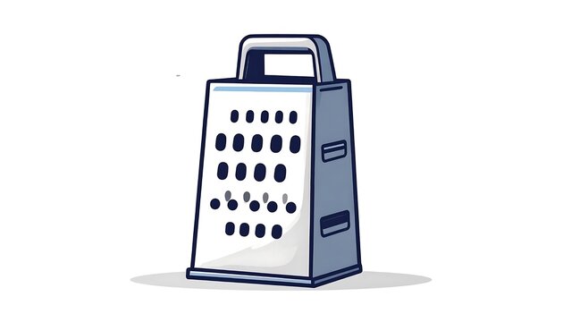 Modern blue digital voting machine on white background.