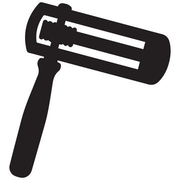 Detailed silhouette of a traditional purim grogger noisemaker instrument with noisemaker, tradition