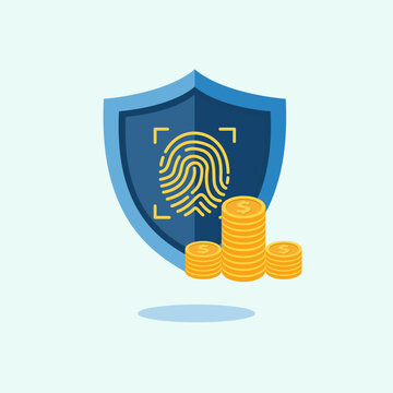 Biometric Fingerprint Financial Security Shield