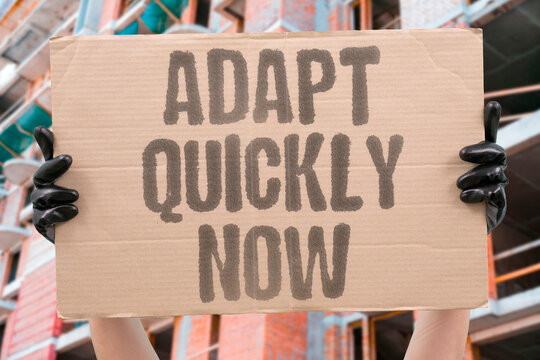 "Adapt Quickly Now" Flexibility is a core asset. ADAPT.QUICKLY.NOW.FLEXIBILITY.ASSET.