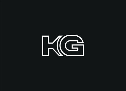 KG abstract logo design and initial monogram