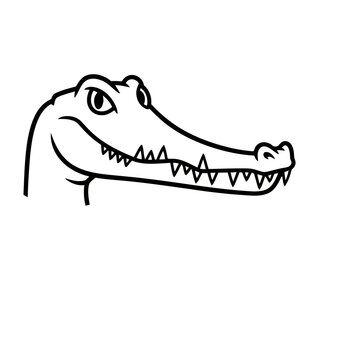Cartoon alligator head