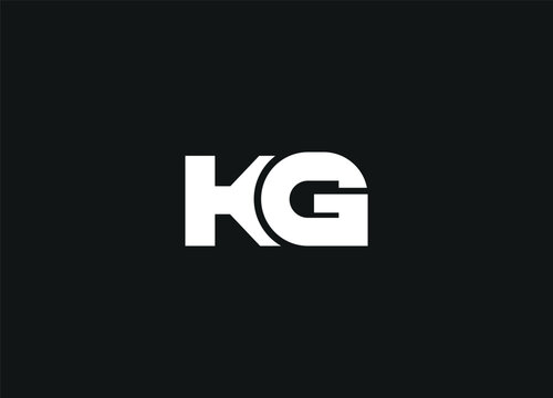 KG abstract logo design and initial monogram