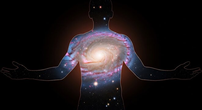 Human Body as a Universe Galaxy Nebula.