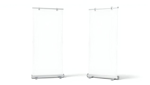 Two clear acrylic room dividers