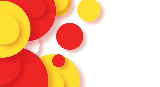 Abstract background with overlapping red and yellow circles