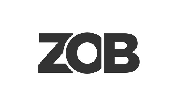 ZOB logo design template with strong and modern bold text. Initial based vector logotype featuring simple and minimal typography. Trendy company identity.