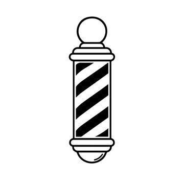 Barber Pole Line Icon Vector Illustration