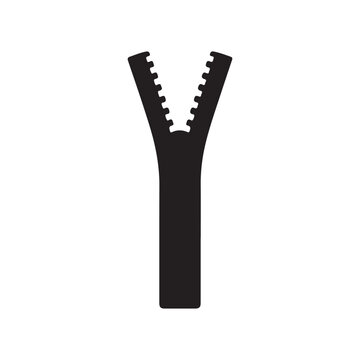 Zipper. Closed and open zip icon Vector illustration