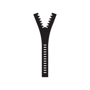 Zipper. Closed and open zip icon Vector illustration