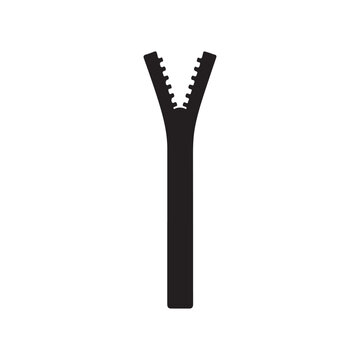 Zipper. Closed and open zip icon Vector illustration