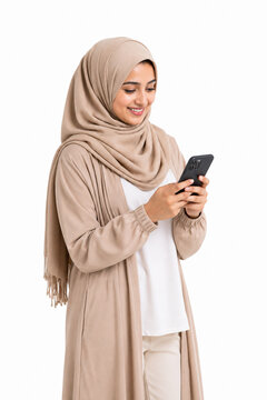 arab woman using a mobile phone