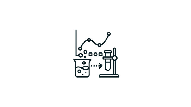 Abstract scientific research data analysis icon