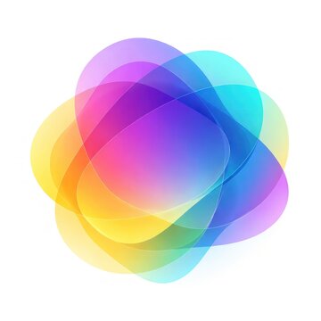 Vibrant abstract overlapping color petals.