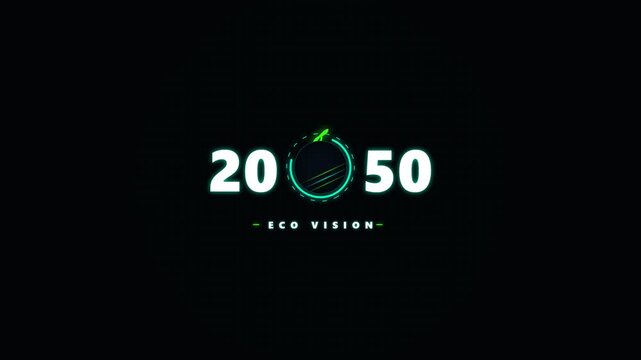 Eco vision 2050 sustainability goals motion graphic