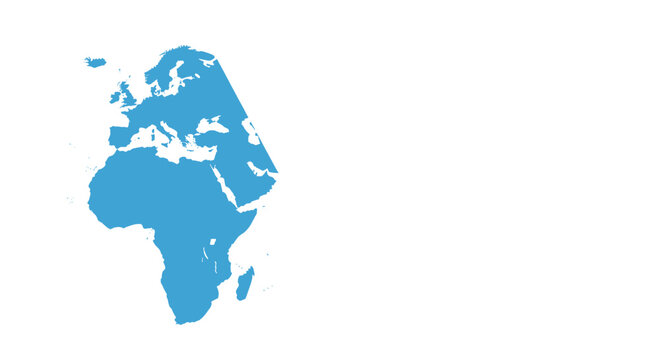 Africa continent map outline shape.