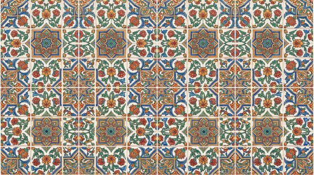Greece pattern traditional ceramic floral ornament mosaic with hellenic anthemion acanthus corinthian mediterranean