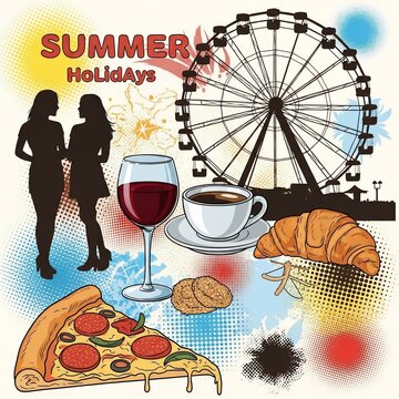 Crimson Sip, Golden Delight, Summertime's Whimsical Bloom.