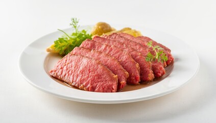 Fototapeta premium Beef on a light dish