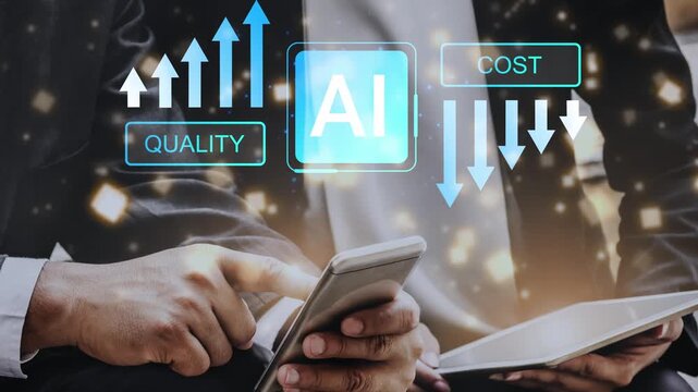 Visual Representation of Artificial Intelligence Impact on Quality and Cost for Businesses and Technology in a Modern Environment Gluon.
