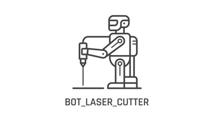 Fototapeta premium Robot laser cutter machine tool.