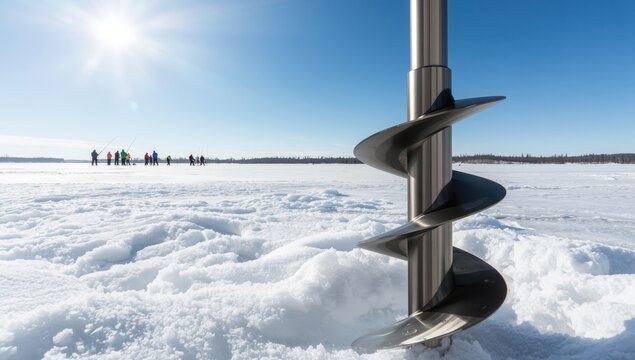 Ice fishing drill bit