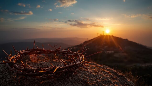 Jesus Christ's crown of thorns on Calvary.