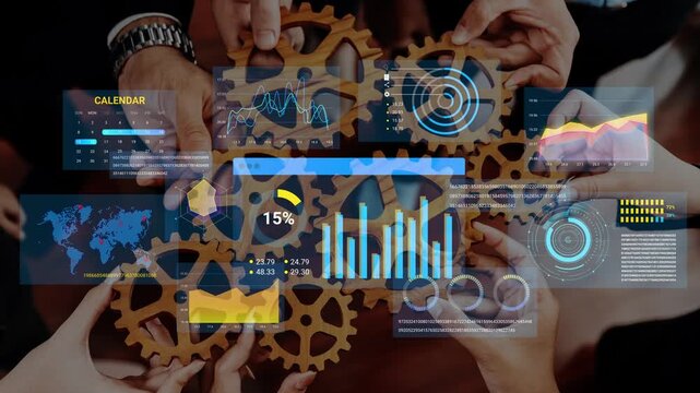 Team Collaboration on Business Analysis with Gears, Charts, and Digital Tools for Growth and Success in an Innovative Workspace Setting. Entropy.