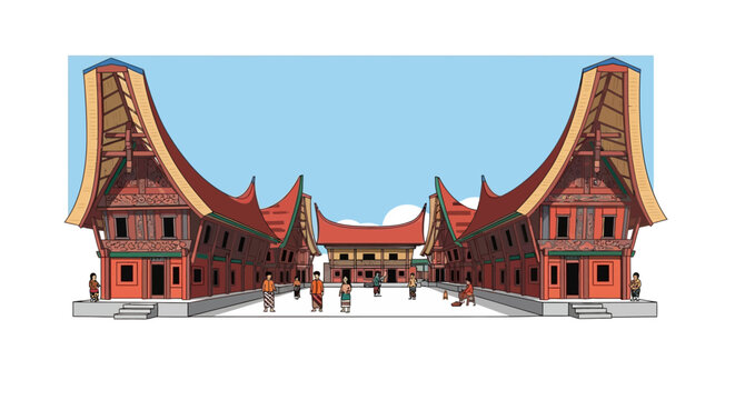 Traditional Chinese Temple Gate Architecture.