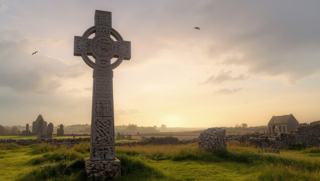 Muireadach's Cross, 10th century, Monasterboice, Drogheda, County Louth, Ireland