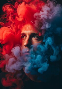 Fiery Hues Embrace a Contemplative Gaze.