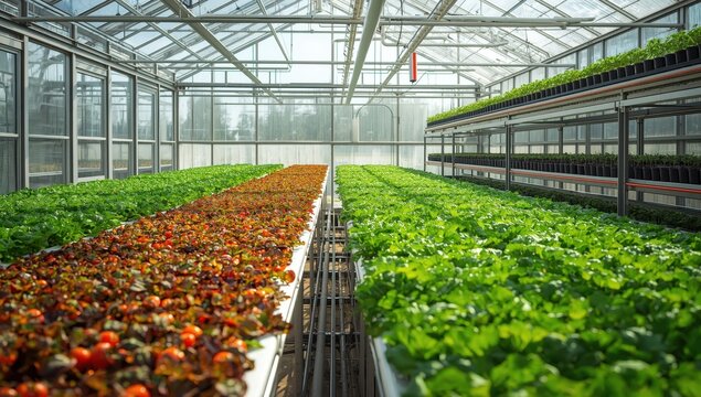 Soil-free vegetable farming in greenhouses