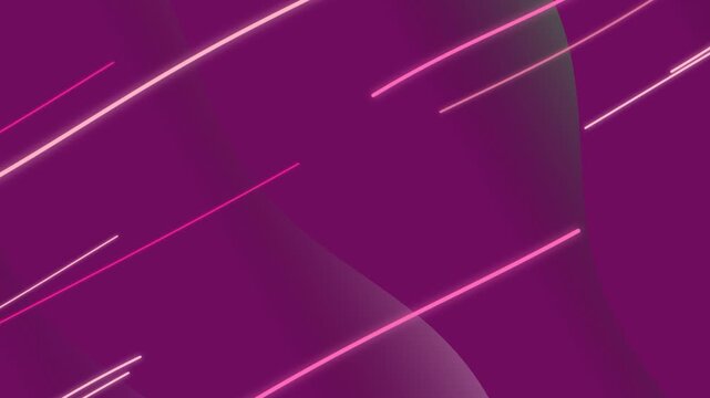 Abstract dark purple background with flowing curves and neon pink lines for modern design templates and creative presentations
