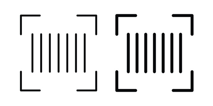 Barcode read icon line graphics series. EPS10