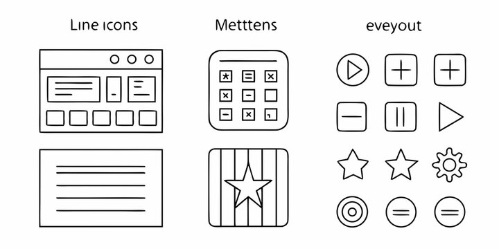 Minimalist line for communication, technology, and people interactions line communication