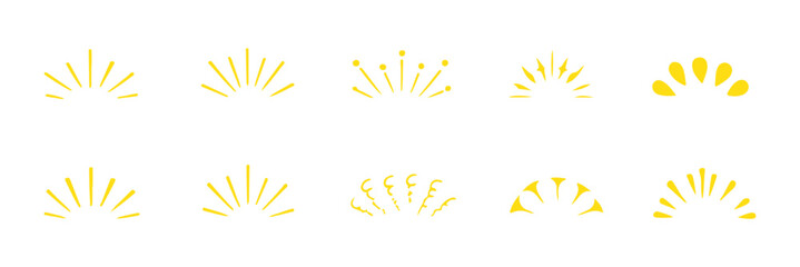 Set of cute line doodle comic design elements. Movement and motion expression, magic and light effect, heart, star shape sketch. Childish handwriting scribbles. Japanese style drawing  © Hike Studio 6