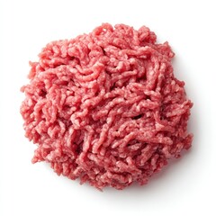 Obraz premium Raw ground beef on white