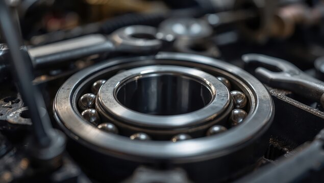 detailed view of a tapered bearing breakdown