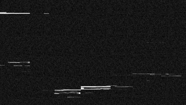 Realistic old tv static glitch animation with analog signalRetro television set displaying analog static noise, Retro static television with turn on and off animation on black background.