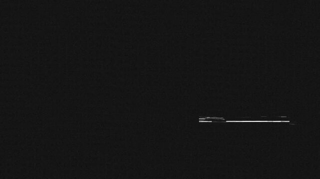 Realistic old tv static glitch animation with analog signalRetro television set displaying analog static noise, Retro static television with turn on and off animation on black background.