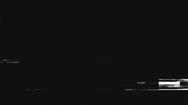 Realistic old tv static glitch animation with analog signalRetro television set displaying analog static noise, Retro static television with turn on and off animation on black background.