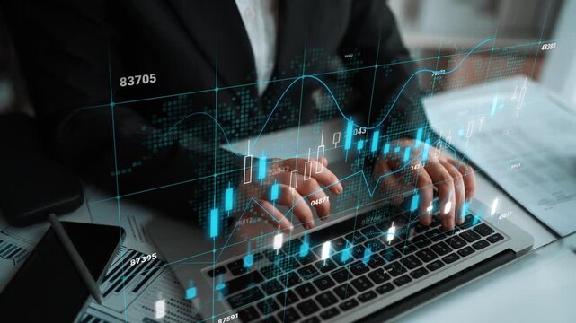Business Professional Analyzing Financial Data on Laptop with Graphical Interface for Stock Market Analysis and Trading Strategy Development. Entropy.