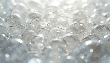 Fototapeta premium Macro abstract background featuring transparent water spheres abstract background transparent refraction minimalist conceptual geometry composition wallpaper artistic brilliance pristine