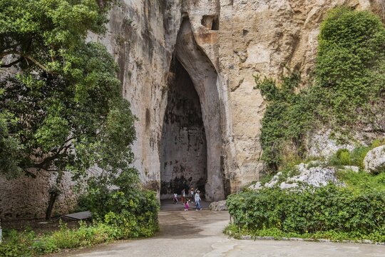 Ear of Dionysius in the Parco Archeologico della Neapolis, Syracuse, east coast, Sicily, Italy