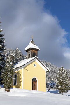 Chapel Maria Schnee in winter, Tyrol, Austria